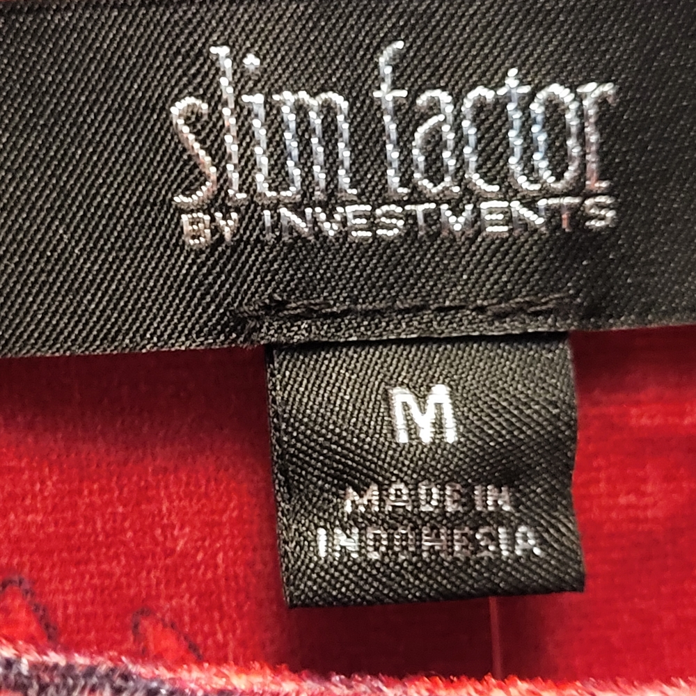 NWT Slim Factor by Investments Scarlet Oversized Floral Dolman Sleeve Top-Size M - Picture 3 of 7